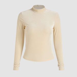 NWT Cider Cream Long Sleeve Turtleneck Solid Top size L